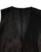 Dolce & Gabbana Dark Brown Dress Formal Men Waistcoat Vest