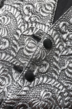 Dolce & Gabbana Silver Floral Jacquard Sleeveless Vest Top