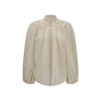 Zimmermann Cream Ramie Blouse