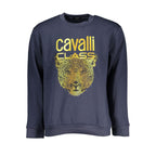 Cavalli Class Blue Cotton Men Sweater