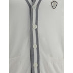 Brunello Cucinelli White Cotton Cardigan