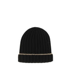 Brunello Cucinelli Black Cashmere Beanie