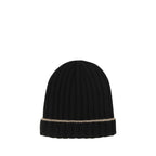 Brunello Cucinelli Black Cashmere Beanie