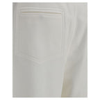 Brunello Cucinelli White Cotton Joggers (Workout Pants)