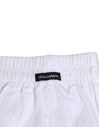 Dolce & Gabbana White Cotton Regular Boxer Shorts Underwear