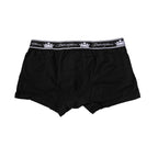 Dolce & Gabbana Black Cotton Stretch Regular Boxer Underwear