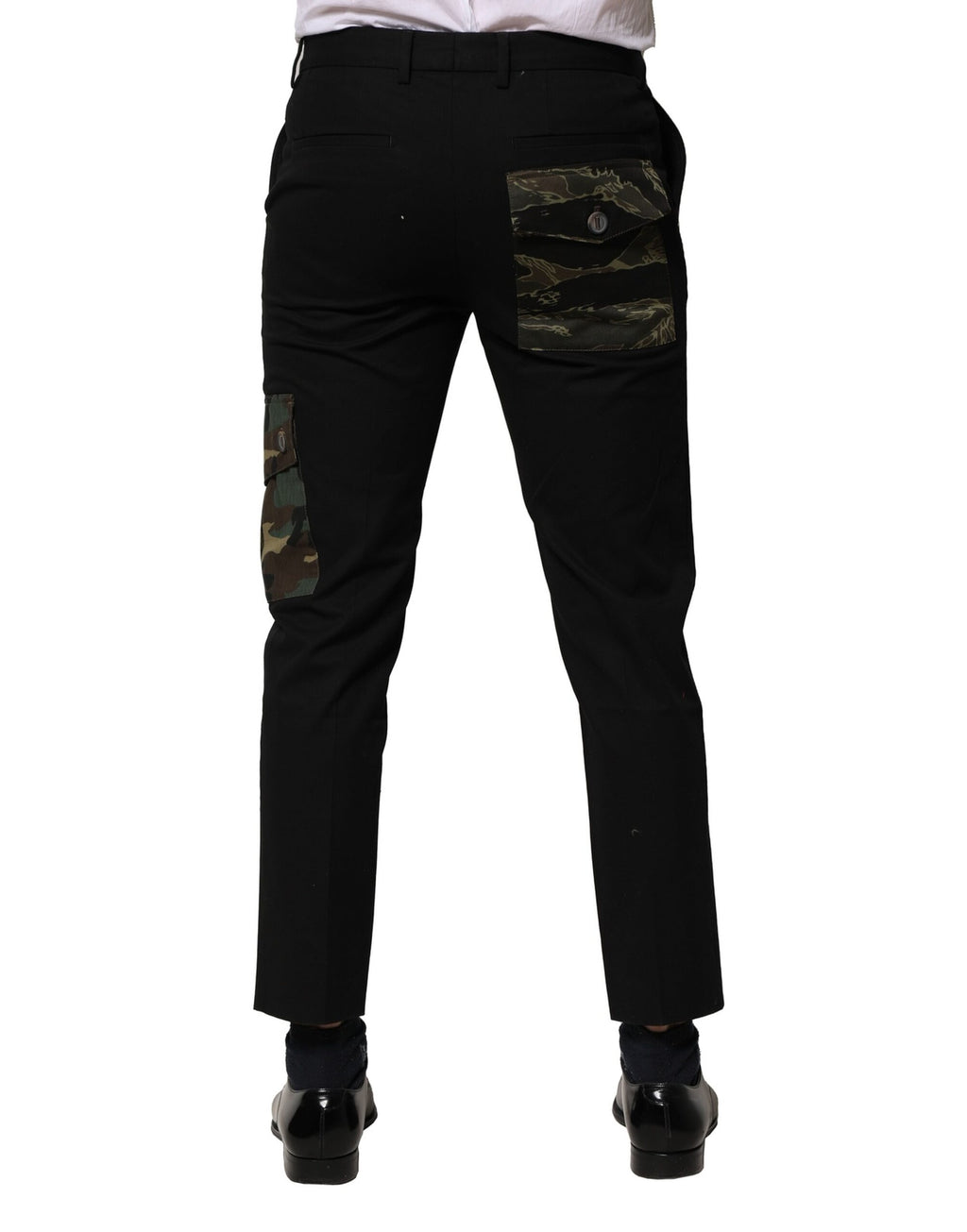 Dolce & Gabbana Black Cotton Cargo Dress Men Pants