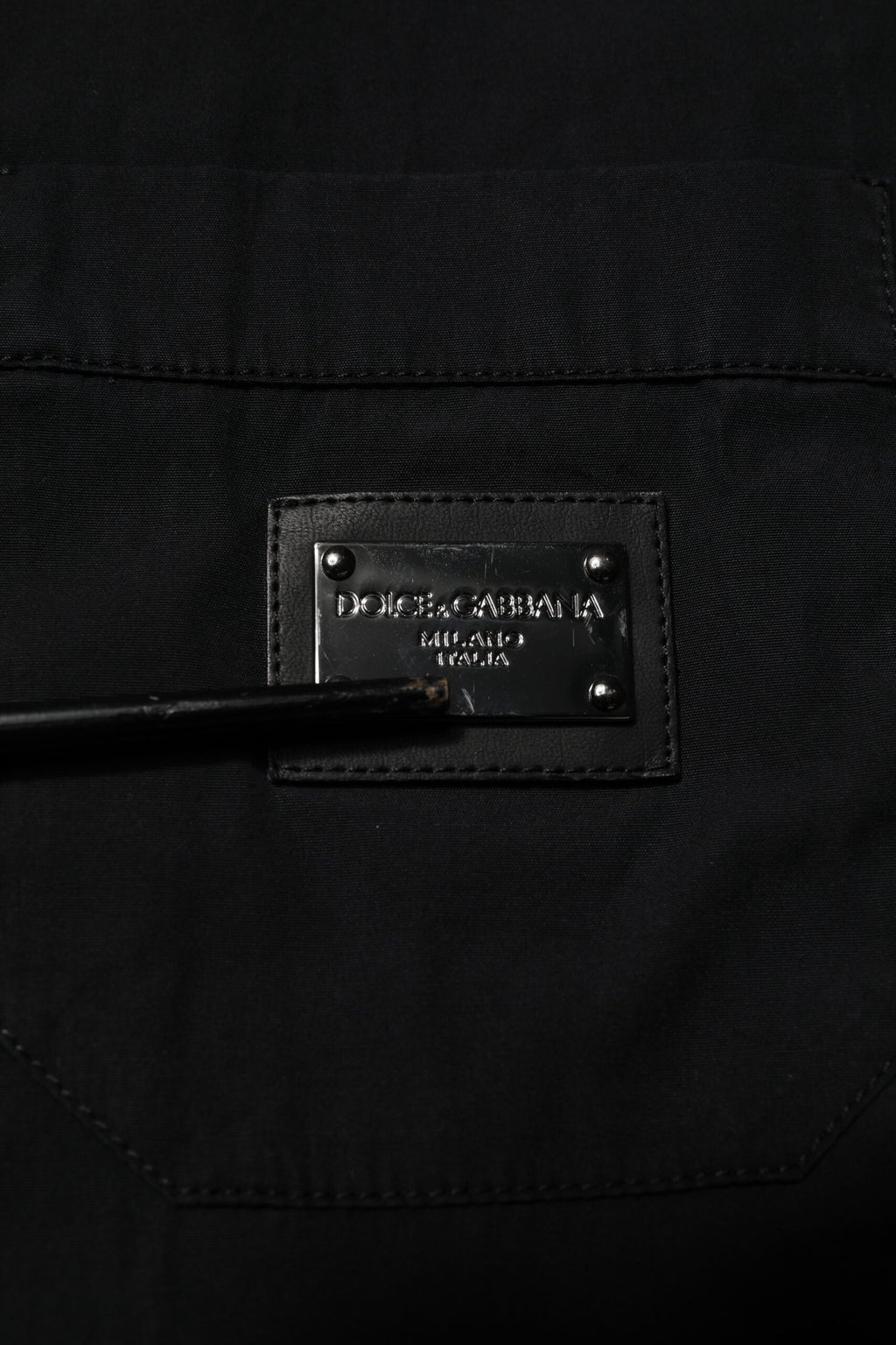 Dolce & Gabbana Black Cotton Short Sleeve Buttoned Casual Shirt