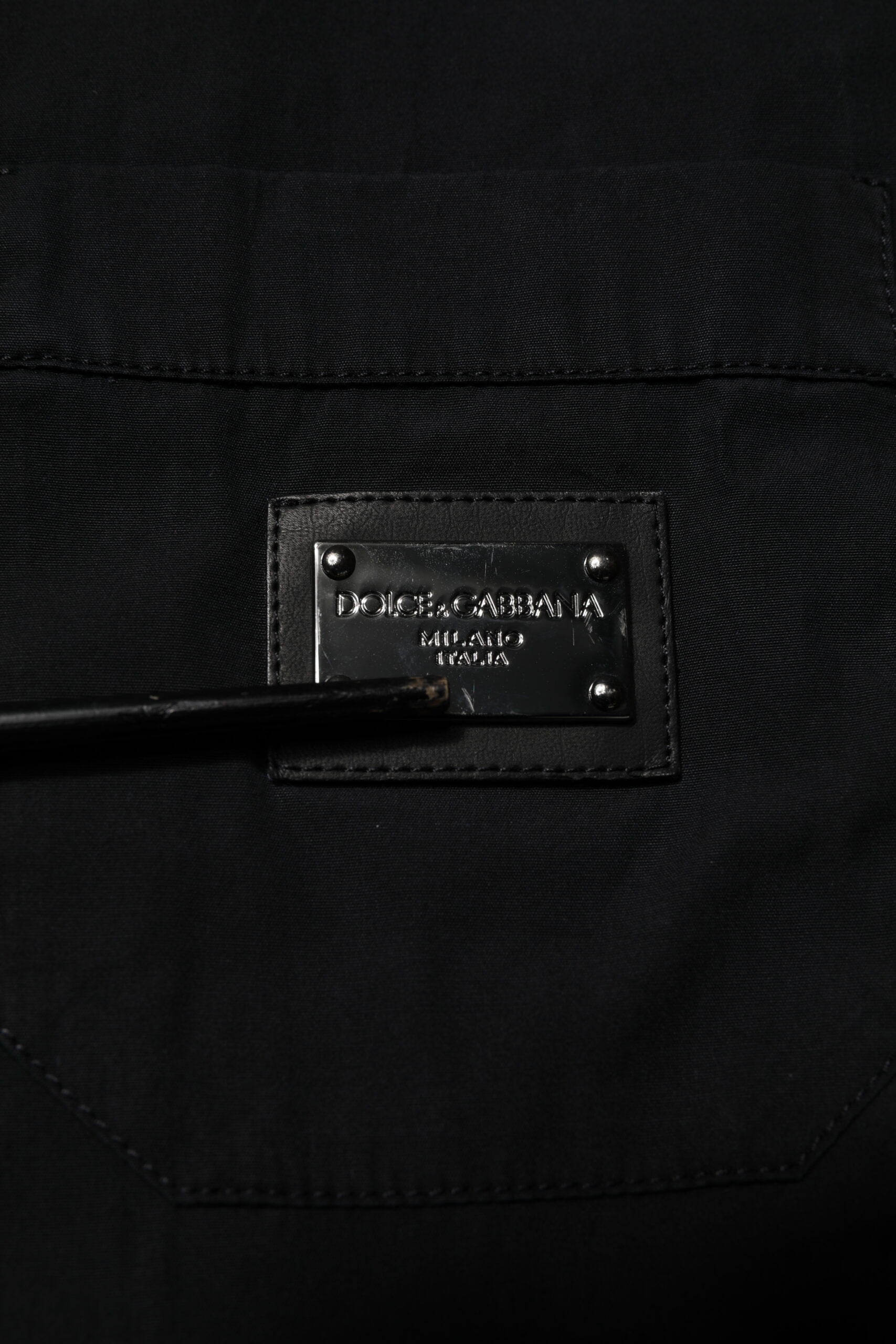 Dolce & Gabbana Black Cotton Short Sleeve Buttoned Casual Shirt