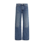 Agolde Blue Cotton Straight-Leg Jeans