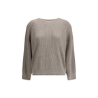 Brunello Cucinelli Beige Cotton Sweatshirt