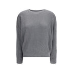 Brunello Cucinelli Gray Cotton Sweatshirt