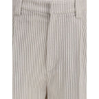 Brunello Cucinelli White Viscose Casual Pants