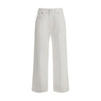 Brunello Cucinelli White Cotton Straight-Leg Jeans
