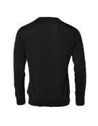 Dolce & Gabbana Black Cotton DG Logo Men Sweatshirt Sweater