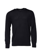 Dolce & Gabbana Black Cashmere Crew Neck Sweatshirt Sweater
