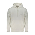 Calvin Klein White Cotton Men Sweater with Hood