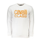 Cavalli Class White Cotton Men Sweater