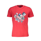 Cavalli Class Red Cotton Men T-Shirt
