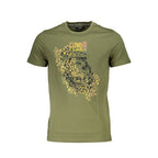 Cavalli Class Green Cotton Men T-Shirt