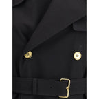 Burberry Black Cotton Coat
