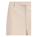 Valentino Cream Fleece Wool Dress Pants