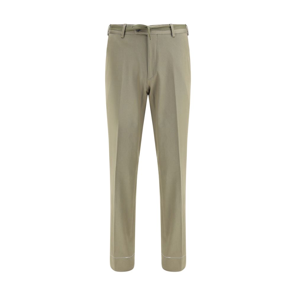 Brioni Green Cotton Chino Pants