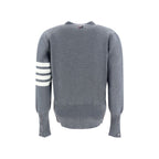 Thom Browne Gray Fleece Wool Cardigan