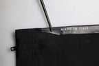 Dolce & Gabbana Black Cotton Formal Men Cropped Pants