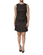 Dolce & Gabbana Multicolor Sleeveless Mini Tweed A-line Dress