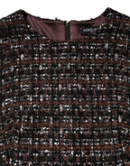 Dolce & Gabbana Multicolor Sleeveless Mini Tweed A-line Dress