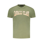 Cavalli Class Green Cotton Men T-Shirt