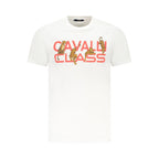Cavalli Class White Cotton Men T-Shirt
