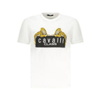 Cavalli Class White Cotton T-Shirt