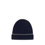 Brunello Cucinelli Blue Cashmere Beanie