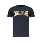 Cavalli Class Blue Cotton Men T-Shirt