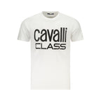 Cavalli Class White Cotton T-Shirt