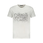 Cavalli Class White Cotton Men T-Shirt