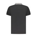 Cavalli Class Black Cotton Men Polo Shirt