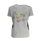 Desigual Gray Cotton Women T-Shirt
