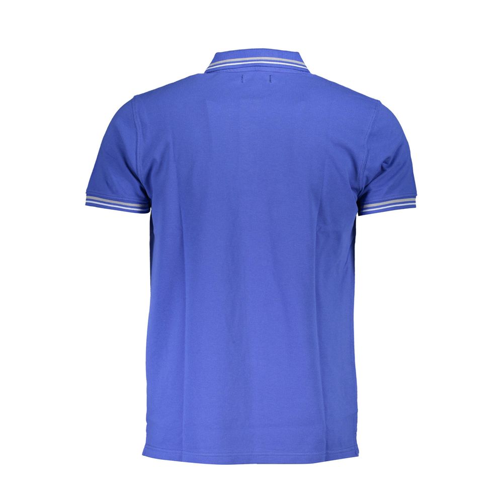 Cavalli Class Blue Cotton Men Polo Shirt
