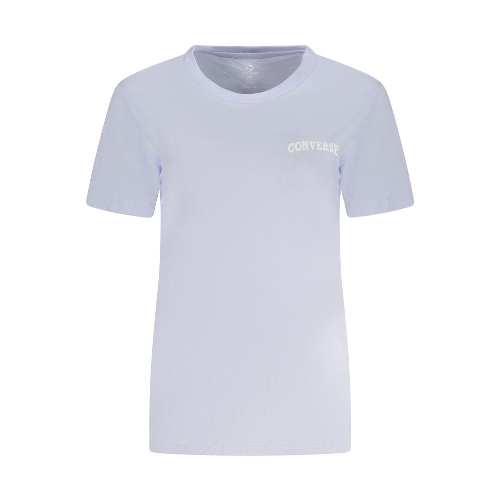 Converse Purple Cotton Women T-Shirt