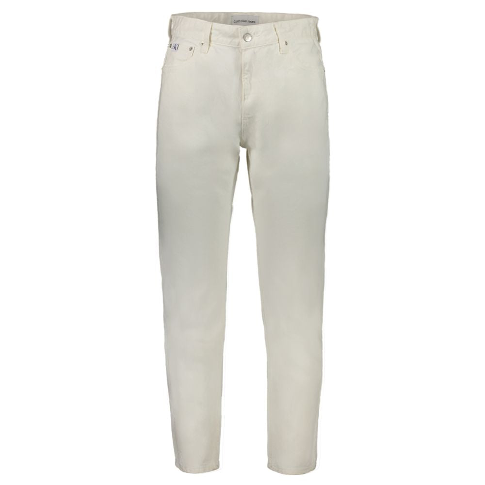 Calvin Klein White Cotton Men's Jeans