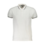 Cavalli Class White Cotton Men Polo Shirt