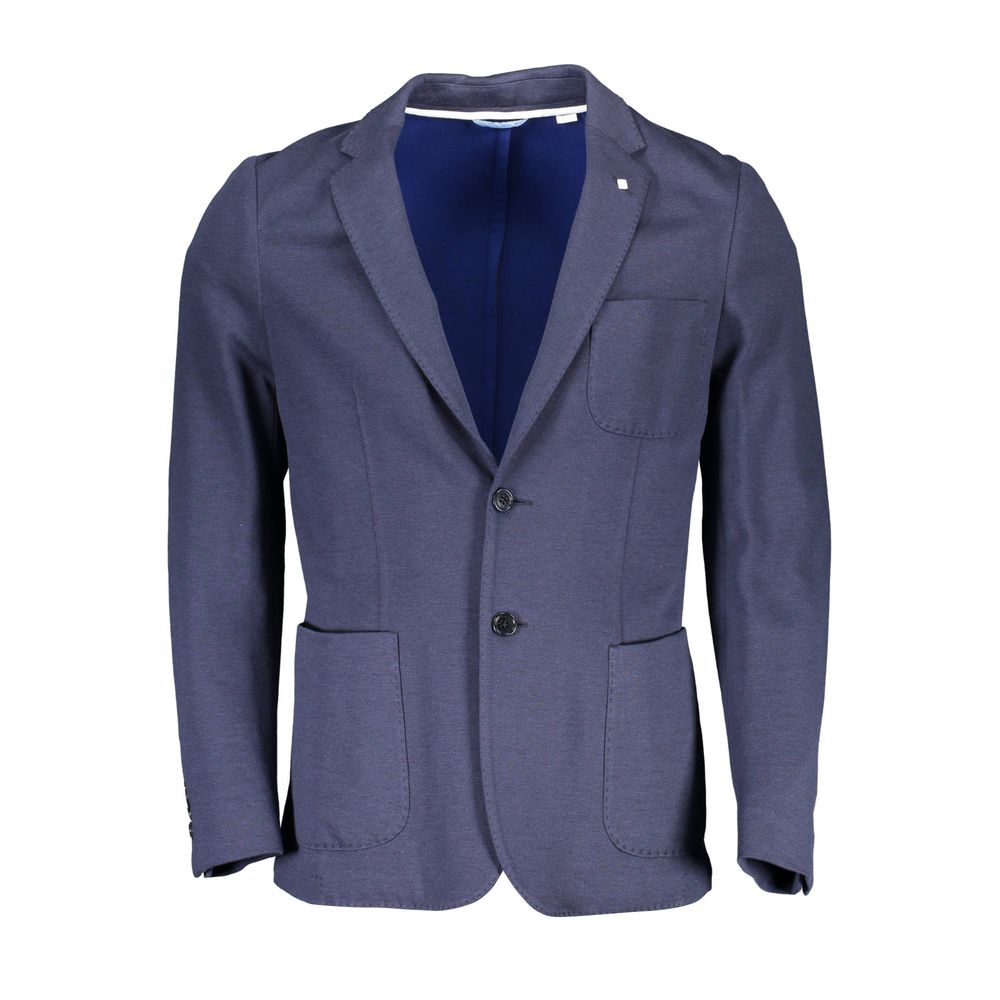 Gant Blue Cotton Men Jacket