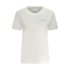 Converse White Cotton Women T-Shirt