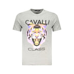 Cavalli Class Brown Cotton Men T-Shirt