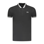 Cavalli Class Black Cotton Men Polo Shirt