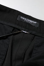 Dolce & Gabbana Black High Waisted Tapered STAFF Pants