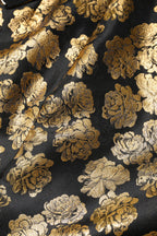 Dolce & Gabbana Black Gold Floral Print Jacquard Mini Skirt